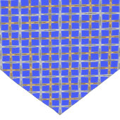 Gelukkige Chanoeka Goud, Zilver, en Blauwe Gevange Korte Tafelloper (Hoek)