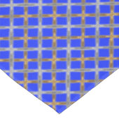 Gelukkige Chanoeka Goud, Zilver, en Blauwe Gevange Tafelkleed (Gekanteld)