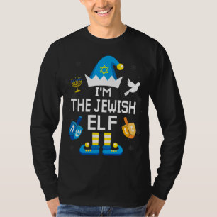 Gelukkige Chanoeka Joodse Elf Familie Kerstmis Pyj T-shirt