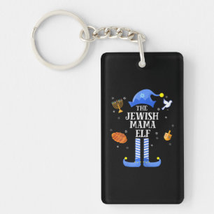 Gelukkige Chanoeka Joodse Mama Elf Familie Kerstmi Sleutelhanger