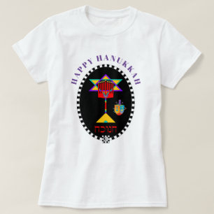 Gelukkige Chanoeka Kleurrijke Chanoeka T-shirt