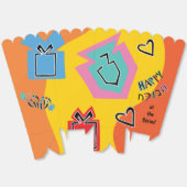 Gelukkige Chanoeka Kleurrijke Dansende Dreidels Bedankdoosjes (Ongevouwen)