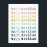 Gelukkige Chanoeka Kleurrijke Elegante Typografie  Feestdagenkaart<br><div class="desc">Vier het Lichtfestival met dit prachtig ontworpen Chanoeka-briefkaart. Met de begroeting "Happy Chanoeka" in een moderne gradiënt van zachte pasteltinten, is deze kaart perfect voor het verzenden van warme vakantiewensen naar vrienden, familie of geliefden. Met zijn minimalistische stijl en zachte kleuren legt dit briefkaart het plezier en de warmte van...</div>