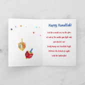 Gelukkige Chanoeka Lichten Joodse Vakantie Goud Kaart (Binnen)