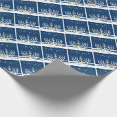 Gelukkige Chanoeka Manora en ster van David Cadeaupapier (Hoek)