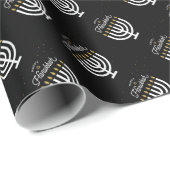 Gelukkige Chanoeka Manora en ster van David Cadeaupapier (Rol Hoek)