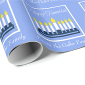 Gelukkige Chanoeka Menorah Cadeaupapier (Rol Hoek)