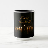 Gelukkige Chanoeka Menorah kaarsen Elegant Mok (Midden)