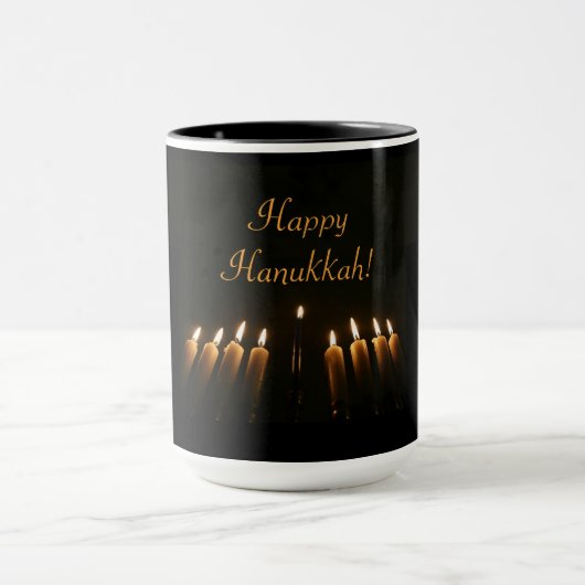 Gelukkige Chanoeka Menorah kaarsen Elegant Mok (Midden)