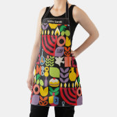 Gelukkige Chanoeka Menorah Latkes & Sterren Schort (Insitu)