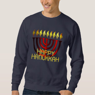 Gelukkige Chanoeka Menorah Rood Trui