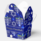 Gelukkige Chanoeka Menorah Take-Out Bedankdoosjes (Geopend)