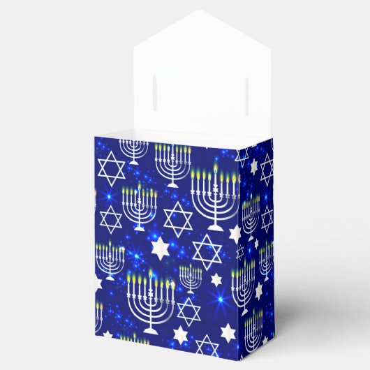Gelukkige Chanoeka Menorah Tent Bedankdoosjes (Geopend)
