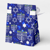Gelukkige Chanoeka Menorah Tent Bedankdoosjes (Achterkant)