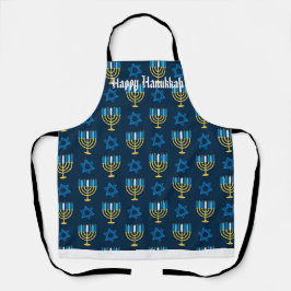 Gelukkige Chanoeka met bewerkbare tekst Schort