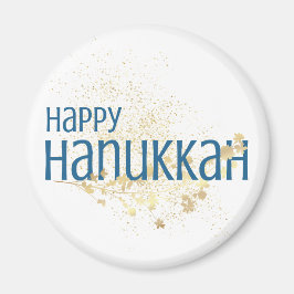 Gelukkige Chanoeka (met Gouden Bladgroen) Magneet