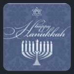 Gelukkige Chanoeka met Menorah Sticker<br><div class="desc"></div>