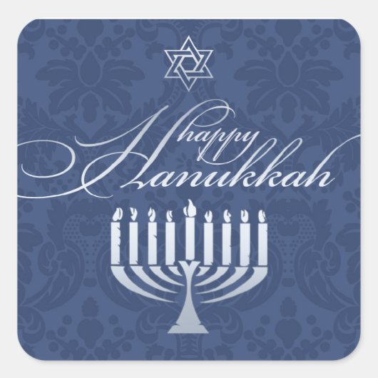 Gelukkige Chanoeka met Menorah Sticker (Voorkant)