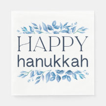 Gelukkige Chanoeka (met Winter Watergekleurde Bloe
