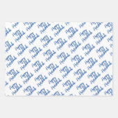 Gelukkige Chanoeka Moderne Vakantie Typografie Inpakpapier Vel (Voorkant 3)