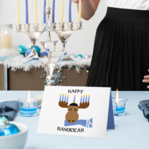 Gelukkige Chanoeka Moose Gepersonaliseerde Chanoek Feestdagen Kaart