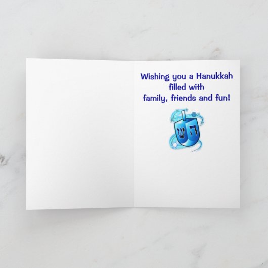 Gelukkige Chanoeka neef met Spinning Dreidel Feestdagen Kaart (Binnen)