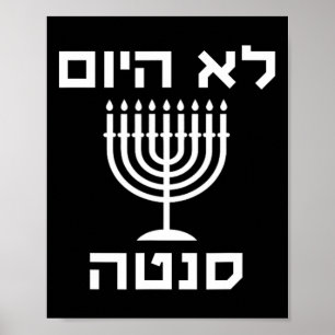 Gelukkige Chanoeka niet vandaag Kerstman Grappig H Poster