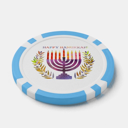 Gelukkige Chanoeka Poker Chips (Enkel)