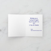 Gelukkige Chanoeka rendier met teken 4.25x5 Kaart (Binnen)