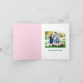 Gelukkige Chanoeka roze Menorah Foto Kaart (Binnen)