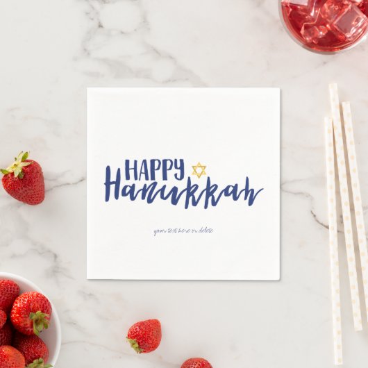 Gelukkige Chanoeka Star van David Holiday Napkin Servetten (Insitu)