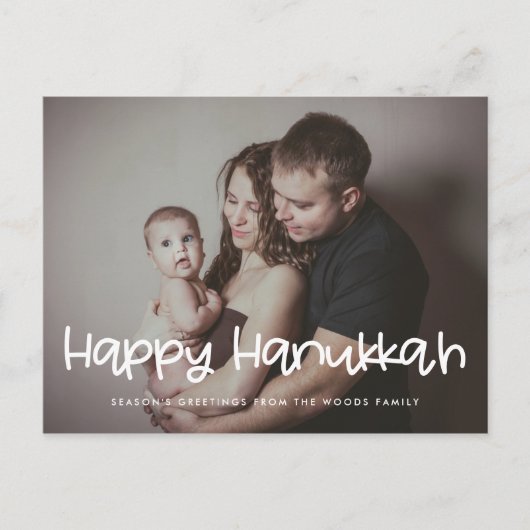 Gelukkige Chanoeka vakantie familie foto Briefkaart (Voorkant)