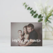 Gelukkige Chanoeka vakantie familie foto Briefkaart (Staand voorkant)