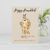 Gelukkige Chanoeka van de Vakantie Armadillo Feestdagenkaart (Staand voorkant)