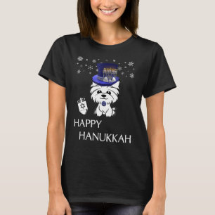 Gelukkige Chanoeka voor Yorkshire Terrier hond T-shirt