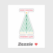 Gelukkige Chanoeka, Vrolijk Kerstfeest Sticker (Vel)