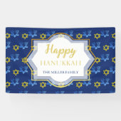 Gelukkige Chanoeka Waterverf Sterren van David Spandoek (Horizontaal)