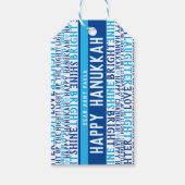 Gelukkige Chanoeka wenst LIEFDE licht lachen Funky Cadeaulabel (Voorkant)