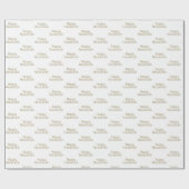 Gelukkige Chanoeka witgouden tekst minimalistisch  Cadeaupapier (Vlak)