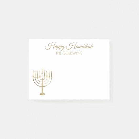 Gelukkige Chanukah Menorah Vakantie 4x3 Post-it® Notes (Voorkant)