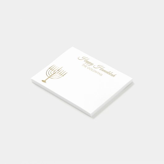 Gelukkige Chanukah Menorah Vakantie 4x3 Post-it® Notes (Schuin)