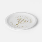 Gelukkige Chanukah Menorah vakantie Papieren Bordje (Gekanteld)