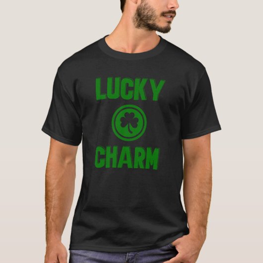 gelukkige charme Ierse shamrock St. Patrick's dag T-shirt (Voorkant)