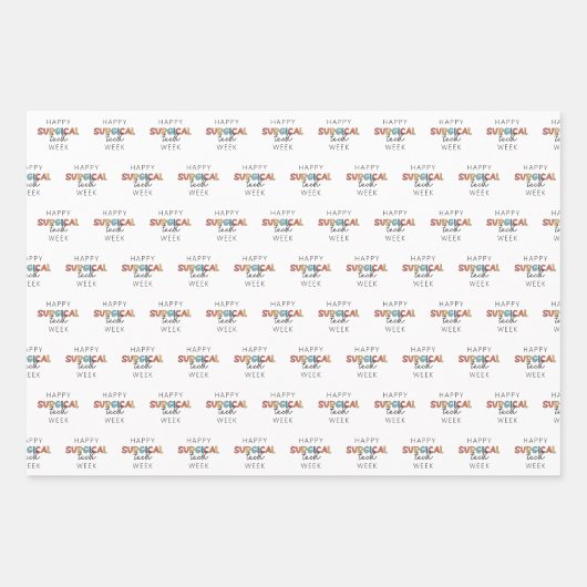 Gelukkige Chirurgische Techweek Inpakpapier Vel (Voorkant)