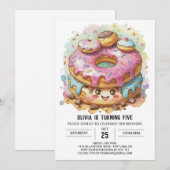 Gelukkige Chocolade Donuts Verjaardag Kaart (Voorkant / Achterkant)