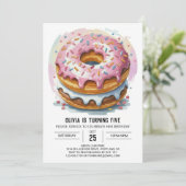 Gelukkige Chocolade Donuts Verjaardag Kaart (Staand voorkant)
