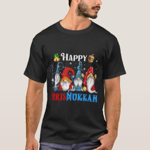 Gelukkige Chrismukkah Gnomes Kerstmis Chanoeka T-shirt