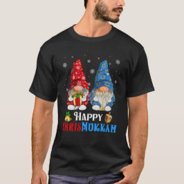 Gelukkige Chrismukkah Gnomes Kerstmis Chanoeka T-shirt