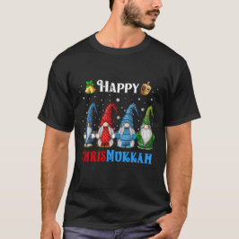 Gelukkige Chrismukkah Gnomes Kerstmis Chanoeka T-shirt