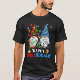 Gelukkige Chrismukkah Gnomes Kerstmis Chanoeka T-shirt